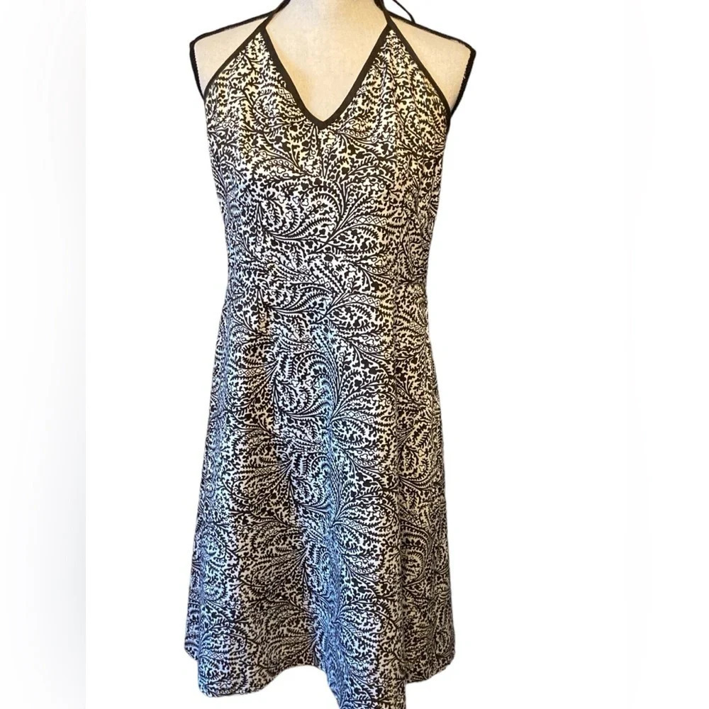 Anne Klein Brown/Cream halter dress